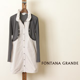FONTANA GRANDE (フォンタナグランデ) 重ね着風ギャザー衿チュニックブラウスの商品画像