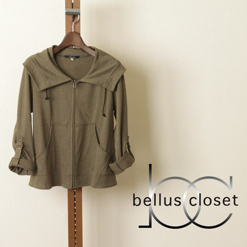bellus closet (ベルス クローゼット) 麻・コットンのブルゾン風サマージャケットの商品メイン画像