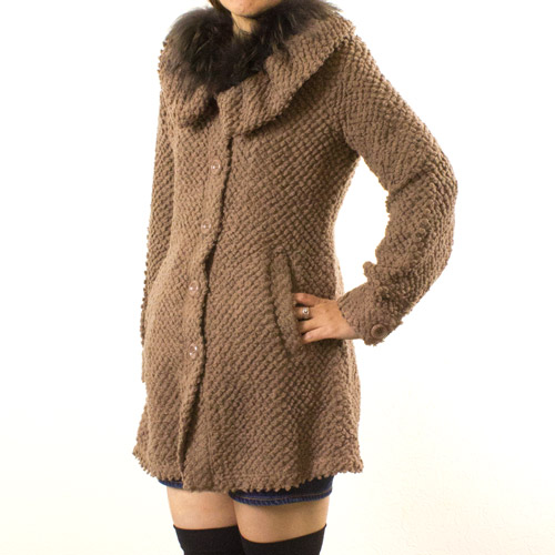 Catherine Harnel (キャサリンハーネル) ファー付ロングジャケットの商品メイン画像