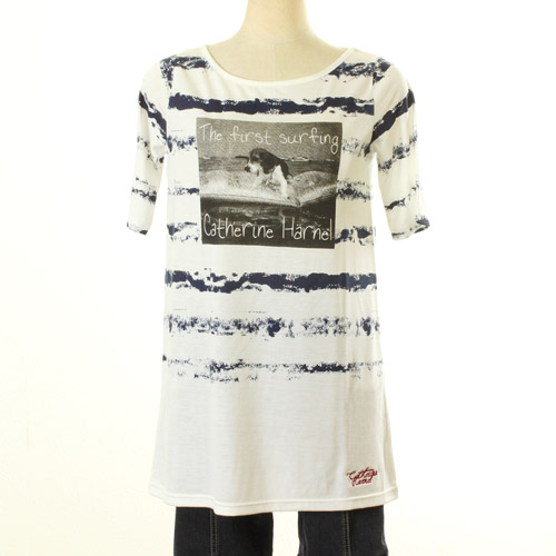 パネルプリント・ロングTシャツ