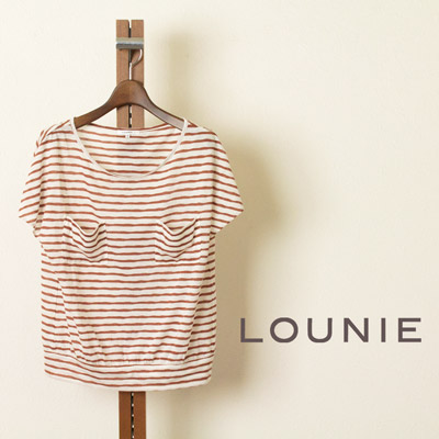 LOUNIE (ルーニィ) 胸ポケット付ボーダーカットソーの商品画像